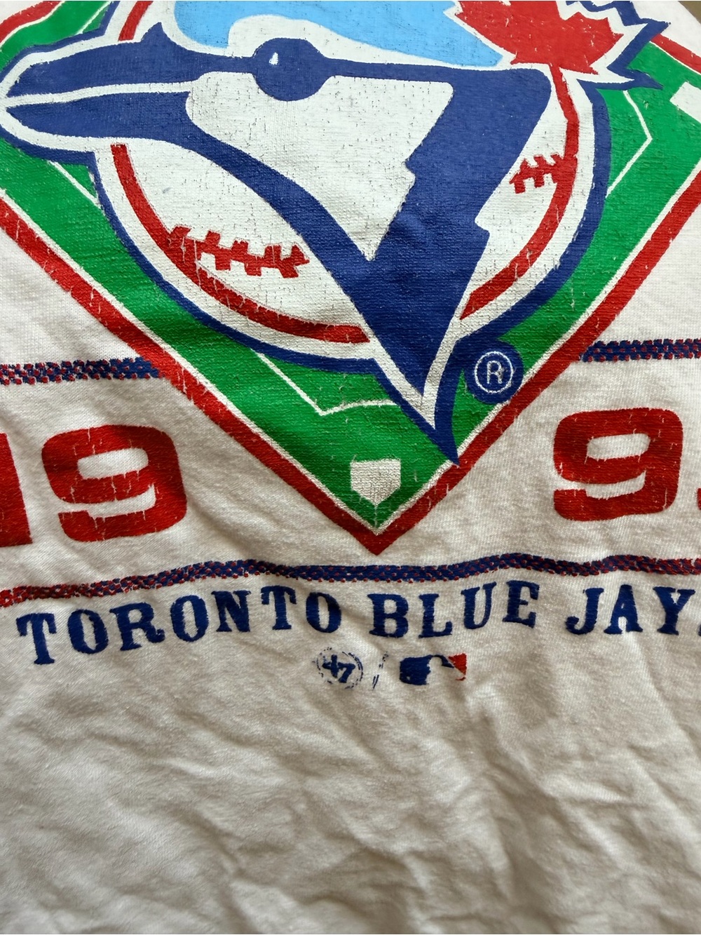TORONTO BLUE JAYS MLB Baseball White 1993 World Series Champions Tee Size Small - Picture 5 of 11
